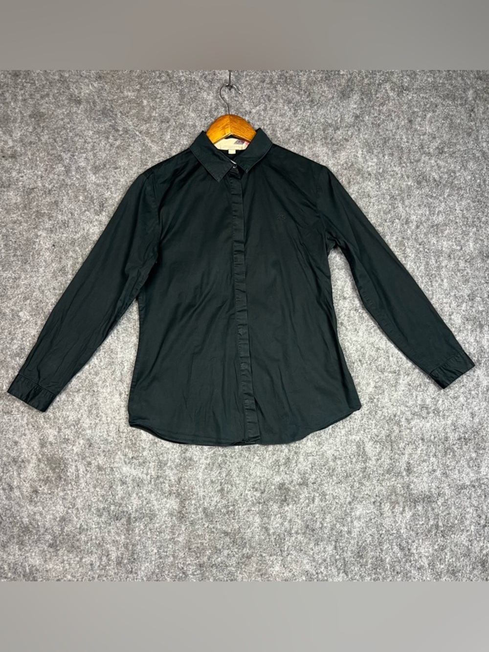 Burberry Brit Black Button-Front Long Sleeve Shirt Size L - Picture 8 of 9